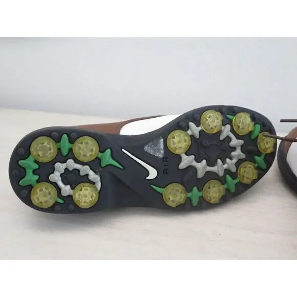 Nike 192049 221 Women's Sz 5.5 Brown/White Leather Classic Golf Shoes - Picture 10 of 10